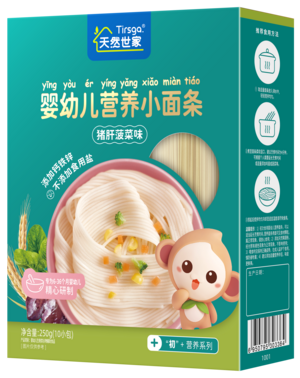 天然世家婴幼儿营养小面条 (猪肝菠菜味)