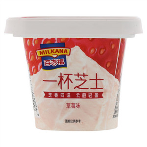 百吉福一杯芝士草莓味再制干酪