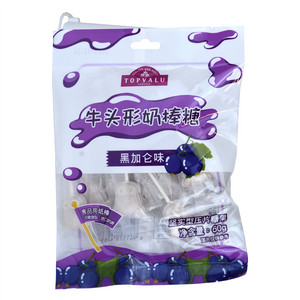 TOPVALU黑加仑味牛头形奶棒糖