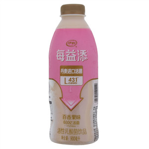 伊利每益添百香果味活性乳酸菌饮品