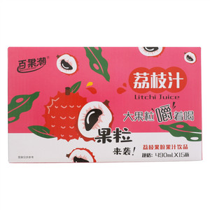 百果潮荔枝果粒果汁饮品