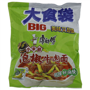 康师傅BIG大食袋小米辣泡椒牛肉面