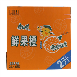 康师傅 鲜果橙 橙水果饮品2L×6瓶