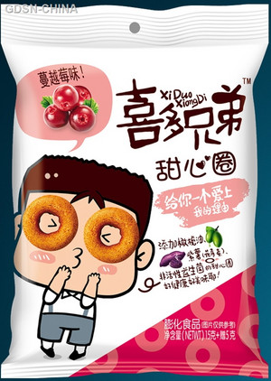 喜多兄弟蔓越莓味甜心圈膨化食品