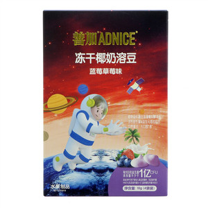 ADNICE善加蓝莓草莓味冻干椰奶溶豆