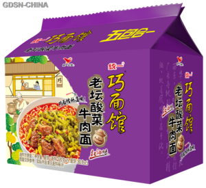 统一巧面馆红油味老坛酸菜牛肉面