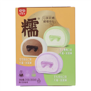 和路雪大福冰淇淋巧克力葡萄芋头六支装 6X210ML(210G)