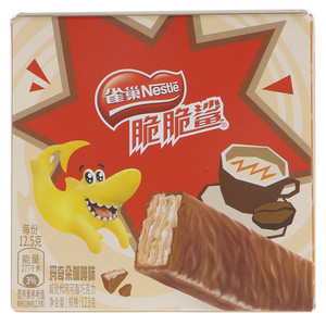 雀巢脆脆鲨玛奇朵咖啡味涂层威化饼干