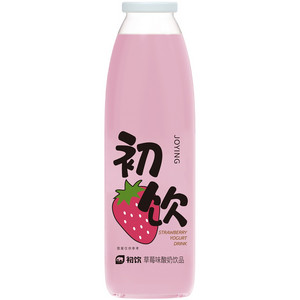 1L初饮草莓味酸奶饮品