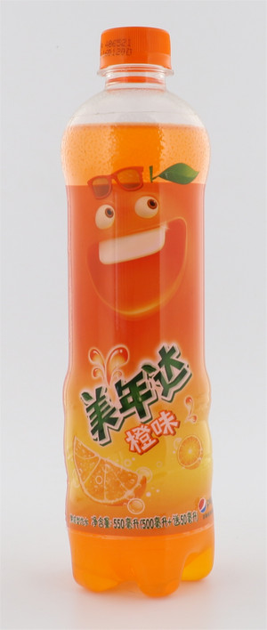 美年达橙味汽水500ml