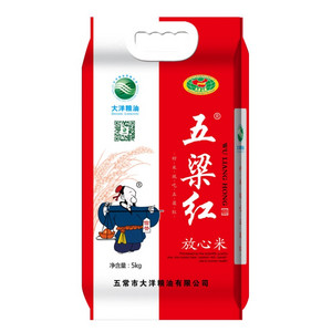 五粱红红白条放心米真空5kg