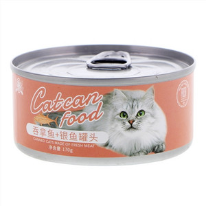 吞拿鱼+银鱼宠物零食·猫罐