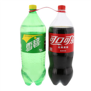 雪碧清爽柠檬味汽水+可口可乐汽水