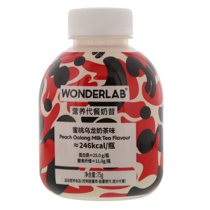 WONDERLAB蜜桃乌龙奶茶味营养代餐奶昔（奶茶款）