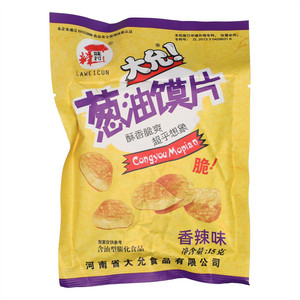 辣味村葱油馍片味膨化食品香酥脆15克