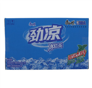 康师傅 劲凉冰红茶（薄荷口味调味茶饮品）（500ml+赠50ml）×15