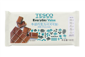 TESCO牛奶巧克力(代可可脂)100克