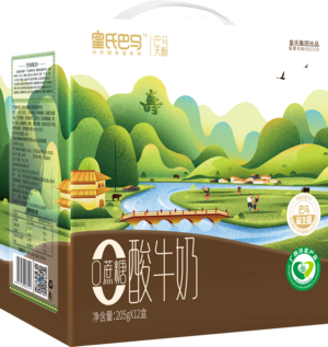 皇氏巴马巴马天醇0蔗糖酸牛奶