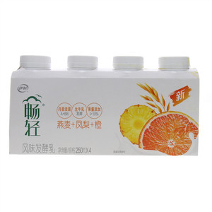 伊利畅轻燕麦+凤梨+橙风味发酵乳
