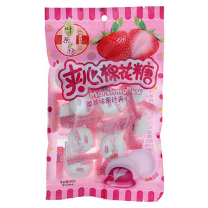 叶原坊草莓味夹心棉花糖