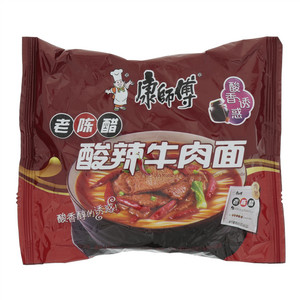 康师傅老陈醋酸辣牛肉面袋面