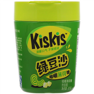 酷滋KisKis咀嚼绿豆沙味薄荷糖