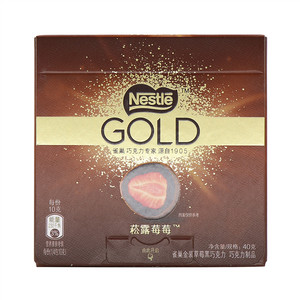 菘露莓莓 雀巢金装草莓黑巧克力 巧克力制品