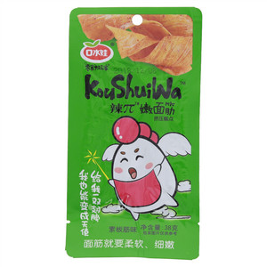 口水娃素板筋味辣π嫩面筋（挤压糕点）