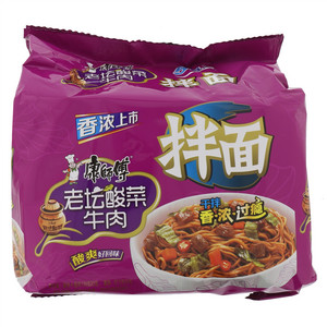 康师傅老坛酸菜牛肉拌面