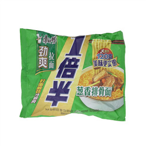 康师傅劲爽1倍半葱香排骨面