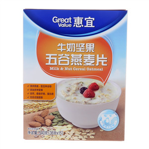 惠宜牛奶坚果五谷燕麦片