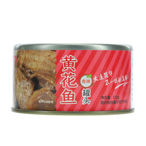 四而香辣黄花鱼罐头