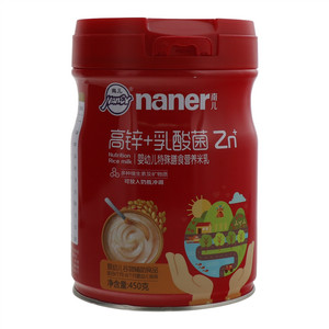南儿高锌+乳酸菌婴幼儿特殊膳食营养米乳