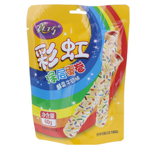 彩虹涂层蛋卷牛奶味