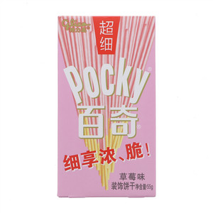 格力高超细百奇草莓味装饰饼干55g