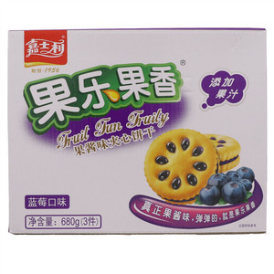 嘉士利蓝莓味果酱夹心饼