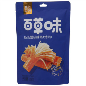【百草味】吮指蟹味棒100g（烧烤味）