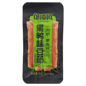 邬辣妈黑鸭味豆筋（大豆蛋白类制品）