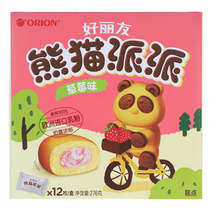 好丽友ORION熊猫派派草莓味糕点