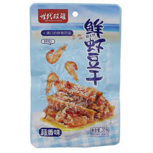 世代双雄鲜鲜虾豆干（蒜香味）