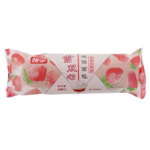 桃李雪双心双馅面包（草莓优酪味）