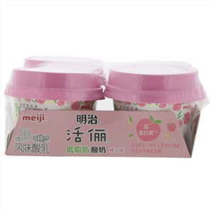 meiji明治活俪桃子味低脂肪酸奶