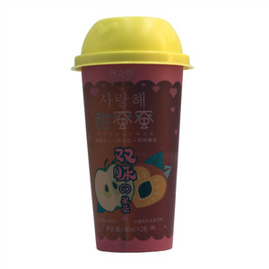 邗之泉甜蜜蜜青苹果绿茶水蜜桃乌龙茶双色果茶饮料