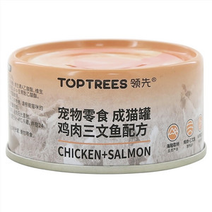 领先宠物零食成猫罐 鸡肉三文鱼配方