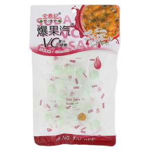 宏泰记爆果汽VC果汁硬糖百香果味