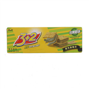 康师傅3+2胚芽苏打夹心饼干黑芝麻味125g