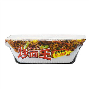 公仔炒面王-黑椒牛肉豉油皇风味（油炸方便面）