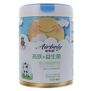 爱堡利高铁+益生菌婴幼儿特殊膳食营养米粉