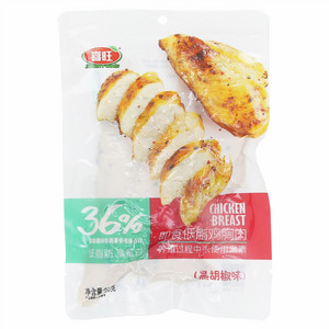 喜旺即食低脂鸡陶肉(黑胡椒味)