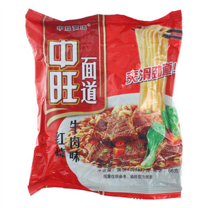 中旺面道滏东面馆红烧牛肉味油炸型方便面